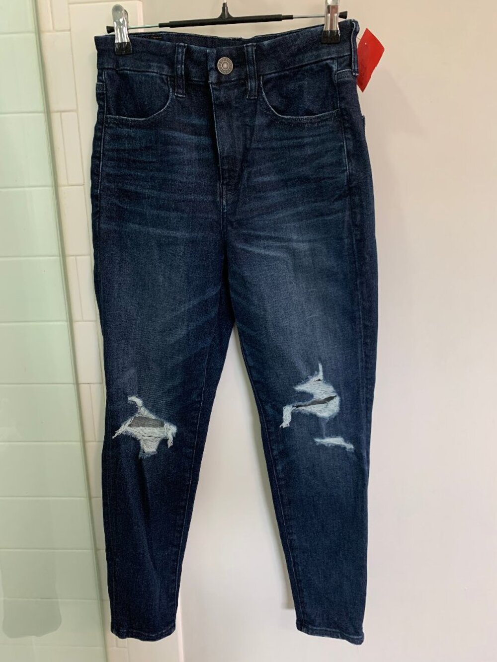 American Eagle Curvy Hi-Rise Jegging  Dark Atlantic Next Level Stretch SZ 6 x-sh
